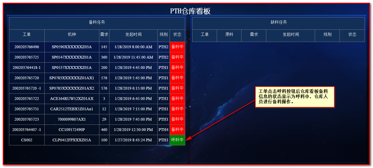 车间呼料系统